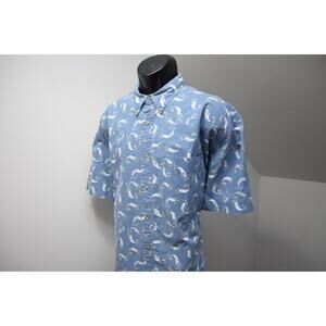 Adirondack Mountain Twill Shirt Tribal Short Sleeve Front Pockets Mens Size XL